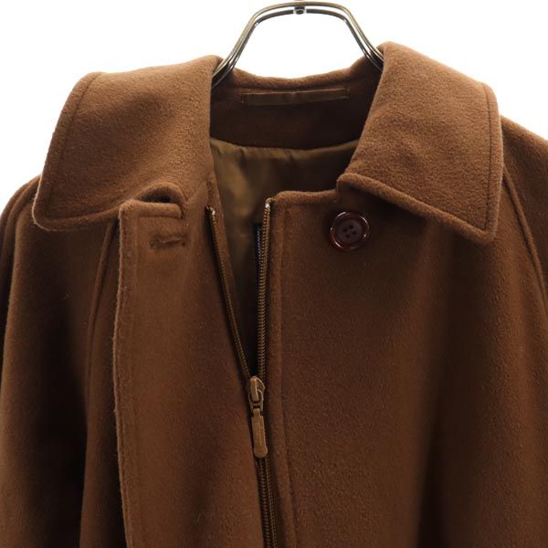 Burberrys バーバリーズ 90s 英国製 オールド カシミヤウールブレンド ステンカラーコート ブラウン系 レディース