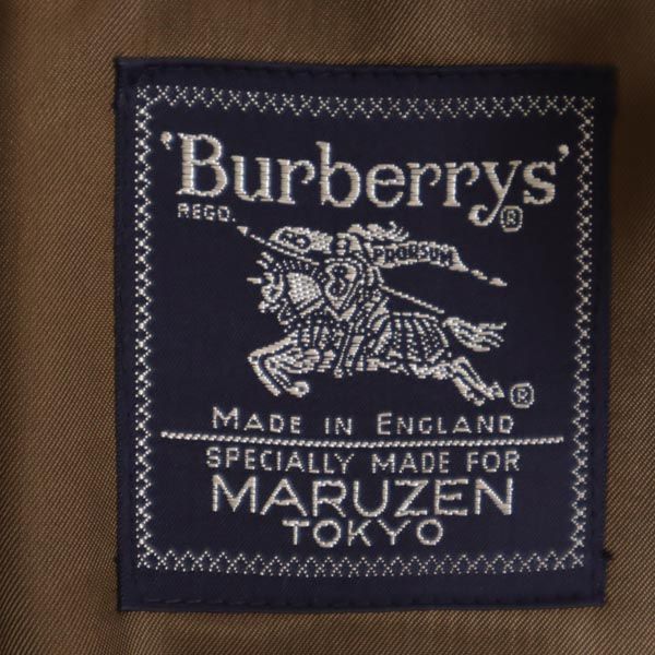 Burberrys バーバリーズ 90s 英国製 オールド カシミヤウールブレンド ステンカラーコート ブラウン系 レディース