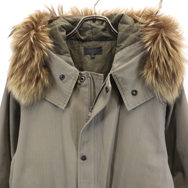 A.P.C. アーペーセー フランス製 モッズコート M カーキ系 裏キルティング メンズ