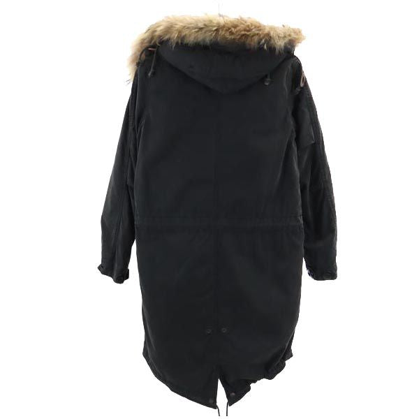 earth music&ecology アースミュージックアンドエコロジー × アヴィレックス コラボ キルティングライナー付き モッズコート S ブラック系 Violet Label AVIREX レディース