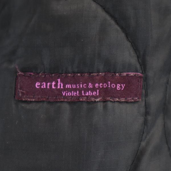 earth music&ecology アースミュージックアンドエコロジー × アヴィレックス コラボ キルティングライナー付き モッズコート S ブラック系 Violet Label AVIREX レディース