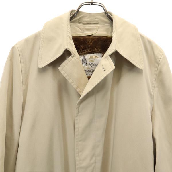 LONDON FOG ロンドンフォグ 80s ヴィンテージ ステンカラーコート 36 ベージュ ライナー付き メンズ