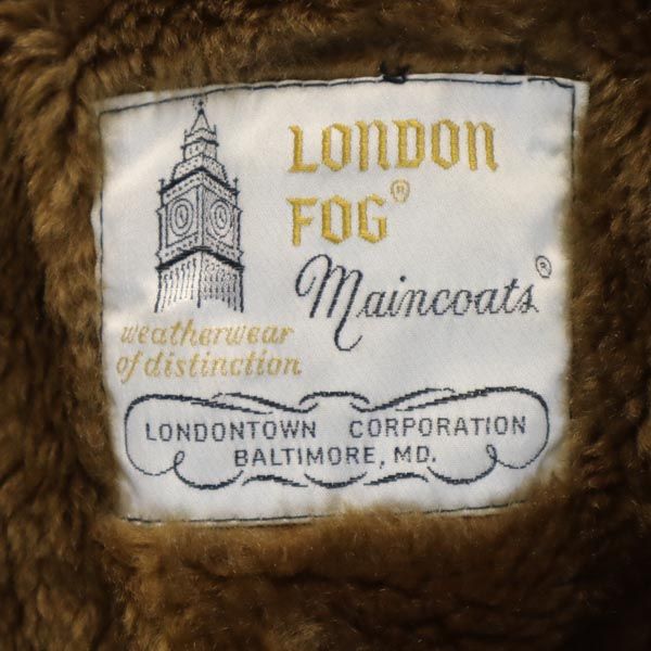 LONDON FOG ロンドンフォグ 80s ヴィンテージ ステンカラーコート 36 ベージュ ライナー付き メンズ