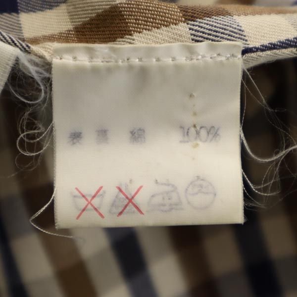 Aquascutum アクアスキュータム 英国製 ステンカラーコート ベージュ系 メンズ