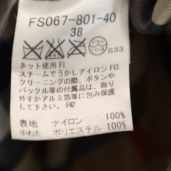 BURBERRY バーバリー 中綿 トレンチコート 38 ベージュ 三陽商会 レディース