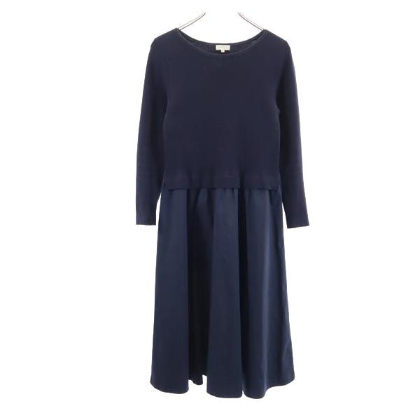 MACKINTOSH PHILOSOPHY マッキントッシュフィロソフィー 長袖 ロングワンピース 38 ネイビー レディース