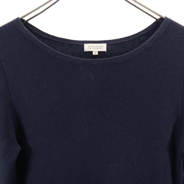 MACKINTOSH PHILOSOPHY マッキントッシュフィロソフィー 長袖 ロングワンピース 38 ネイビー レディース