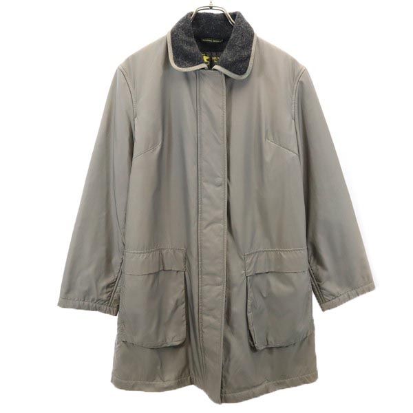 HUNTING WORLD ハンティングワールド イタリア製 ステンカラーコート 40 カーキ レディース