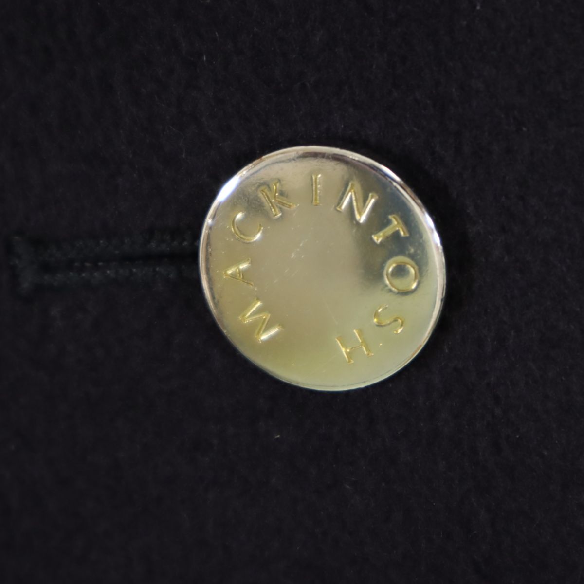 Mackintosh マッキントッシュ スコットランド製 ウール ステンカラーコート 32 ネイビー レディース