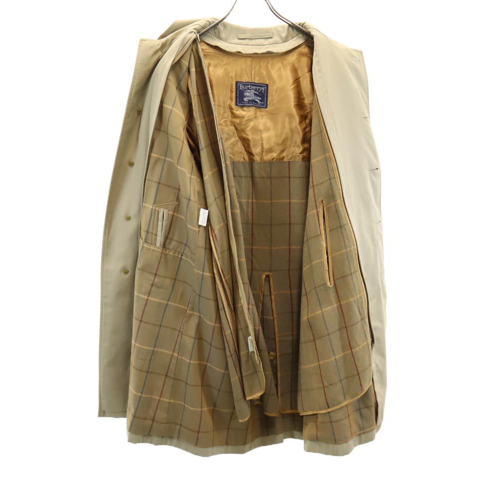 Burberrys バーバリーズ 80s 英国製 ヴィンテージ 長袖 ライナー付き ステンカラーコート ベージュ系 メンズ
