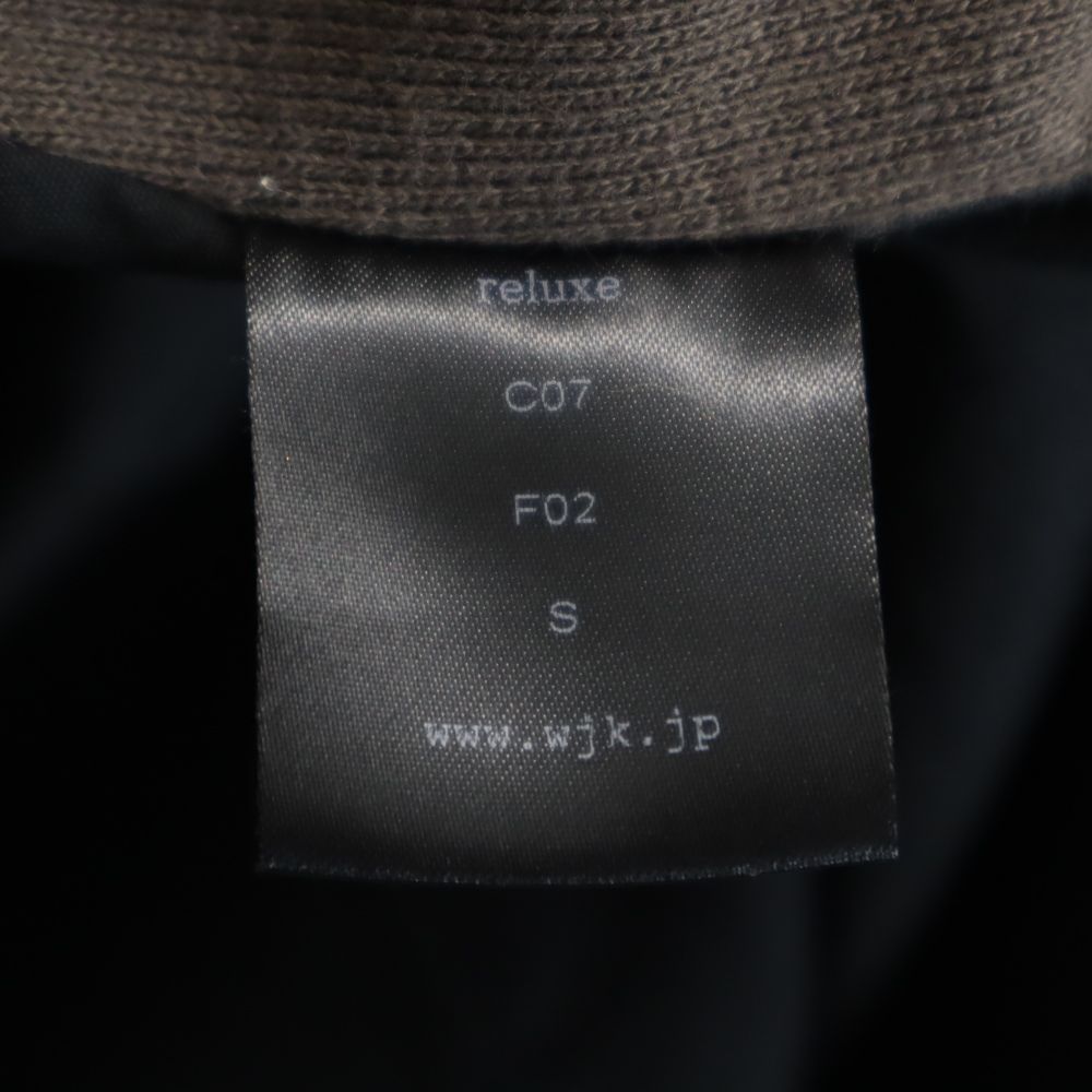 wjk reluxe ダブルジェーケーリラックス 日本製 2way ミリタリーコート S カーキ スウェット フード メンズ