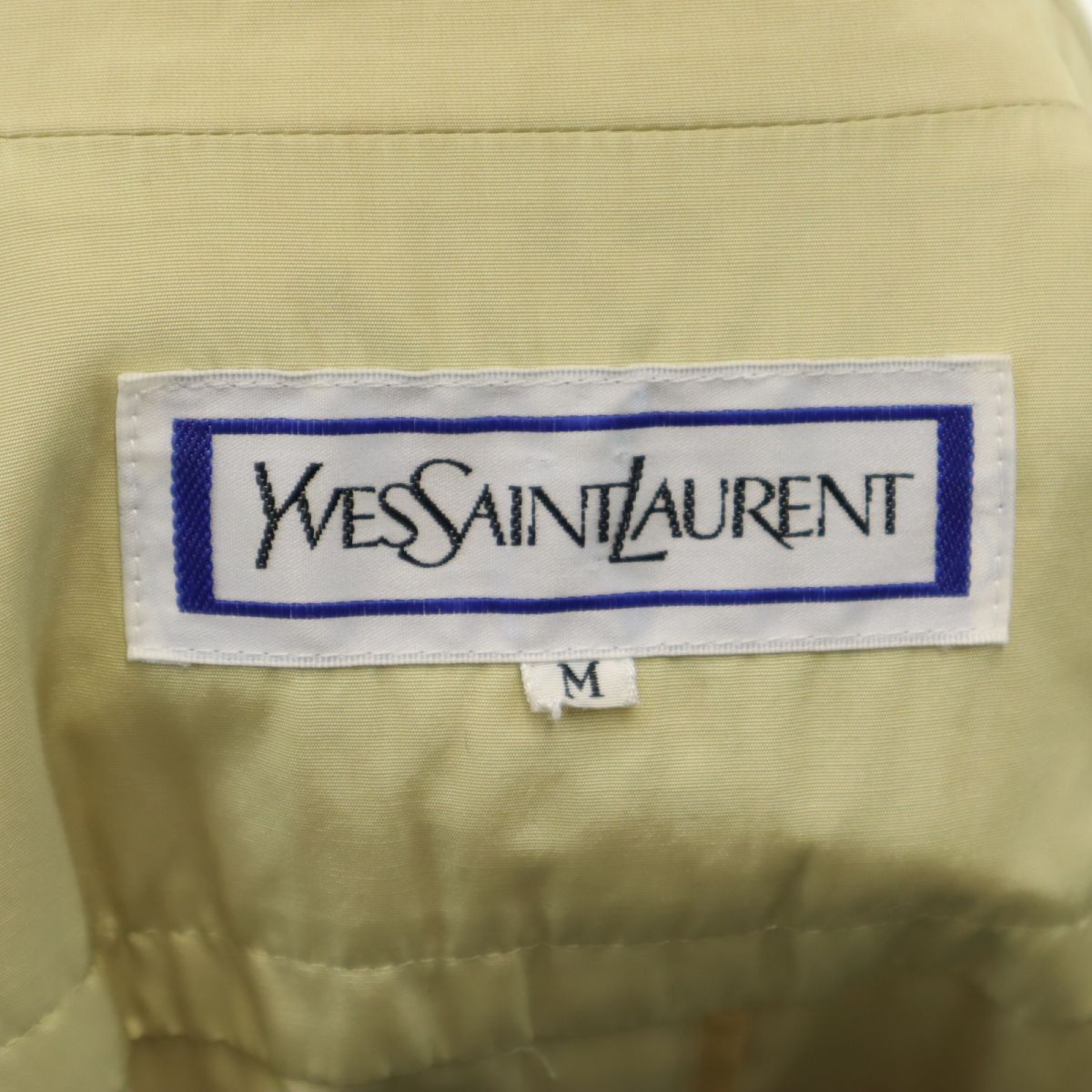 YVES SAINT LAURENT イヴサンローラン 90s オールド ガウンコート M イエロー系 メンズ
