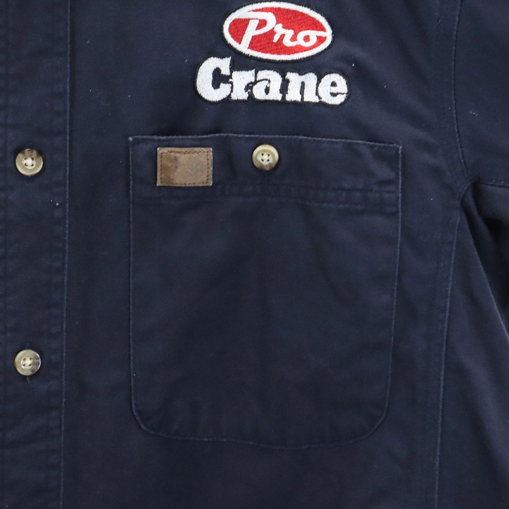 Wrangler ラングラー 長袖 ボタンダウンシャツ M ネイビー RIGGS ワークウェア メンズ