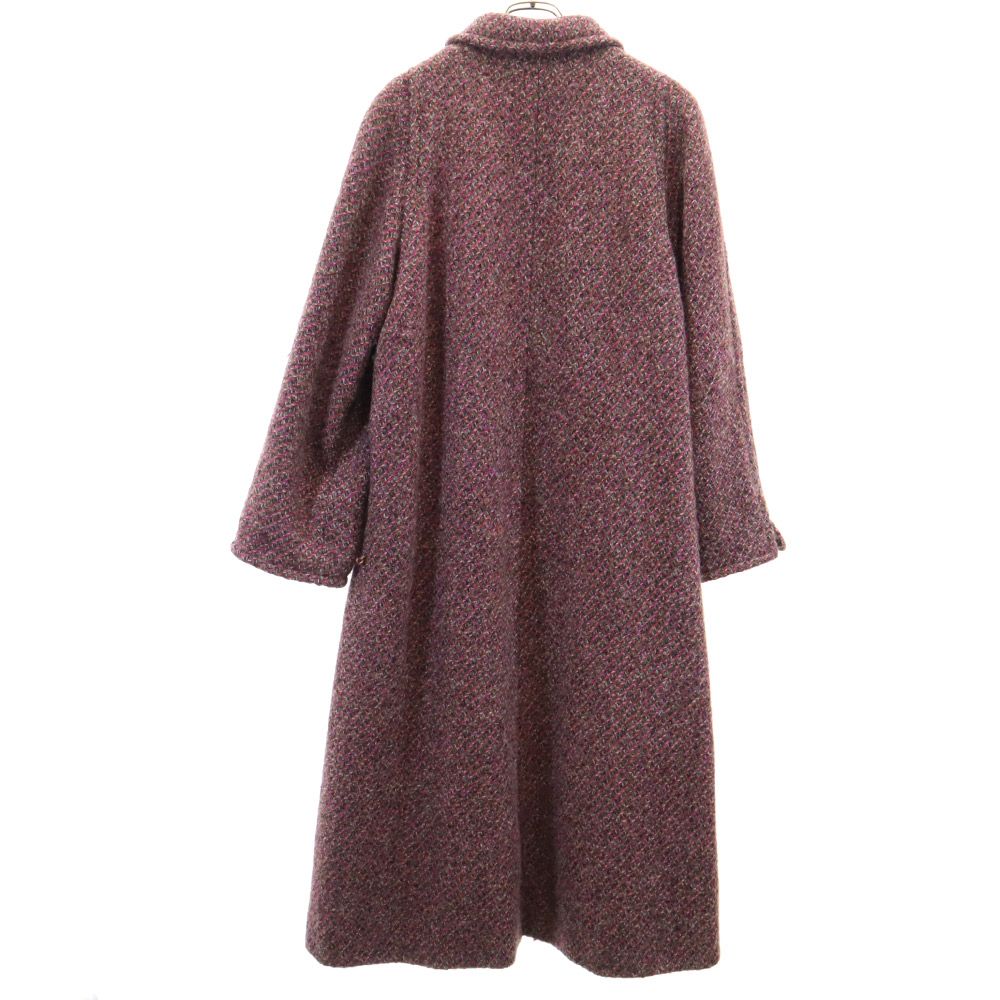 Aquascutum アクアスキュータム 70s 80s ヴィンテージ ウールコート パープル系 レディース