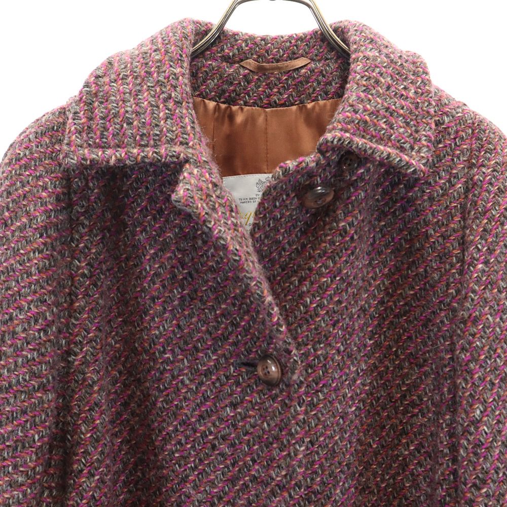 Aquascutum アクアスキュータム 70s 80s ヴィンテージ ウールコート パープル系 レディース