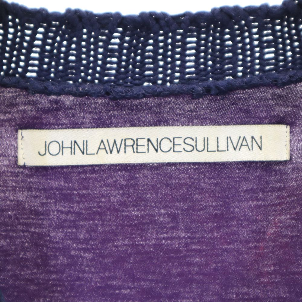 JOHN LAWRENCE SULLIVAN ジョンローレンスサリバン 日本製 ノースリーブ ニット ドッキング ロングワンピース X パープル×ネイビー レディース