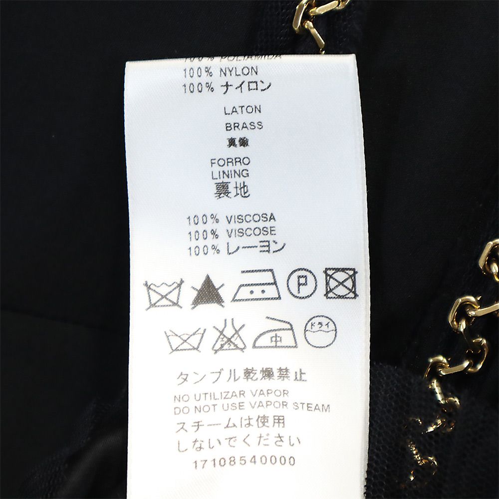 LOEWE ロエベ 膝丈ワンピース ブラック チェーン レディース