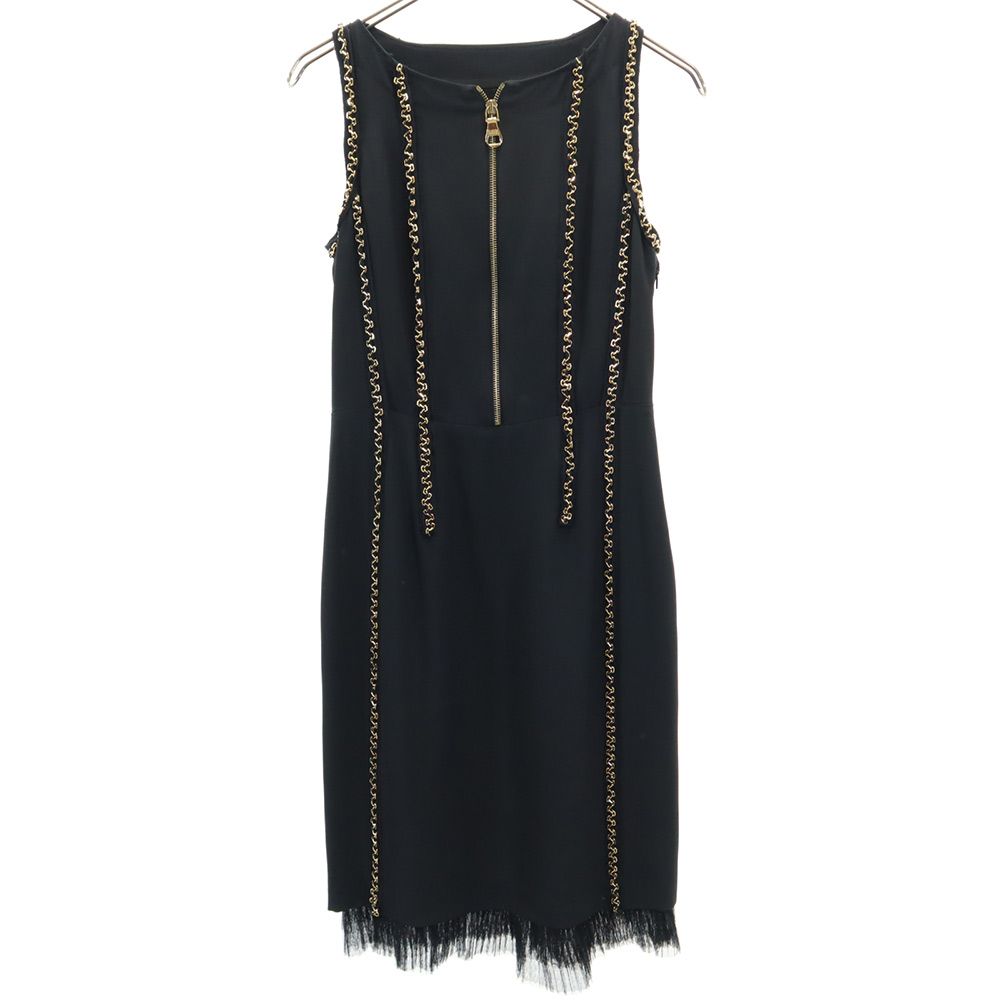 LOEWE ロエベ 膝丈ワンピース ブラック チェーン レディース