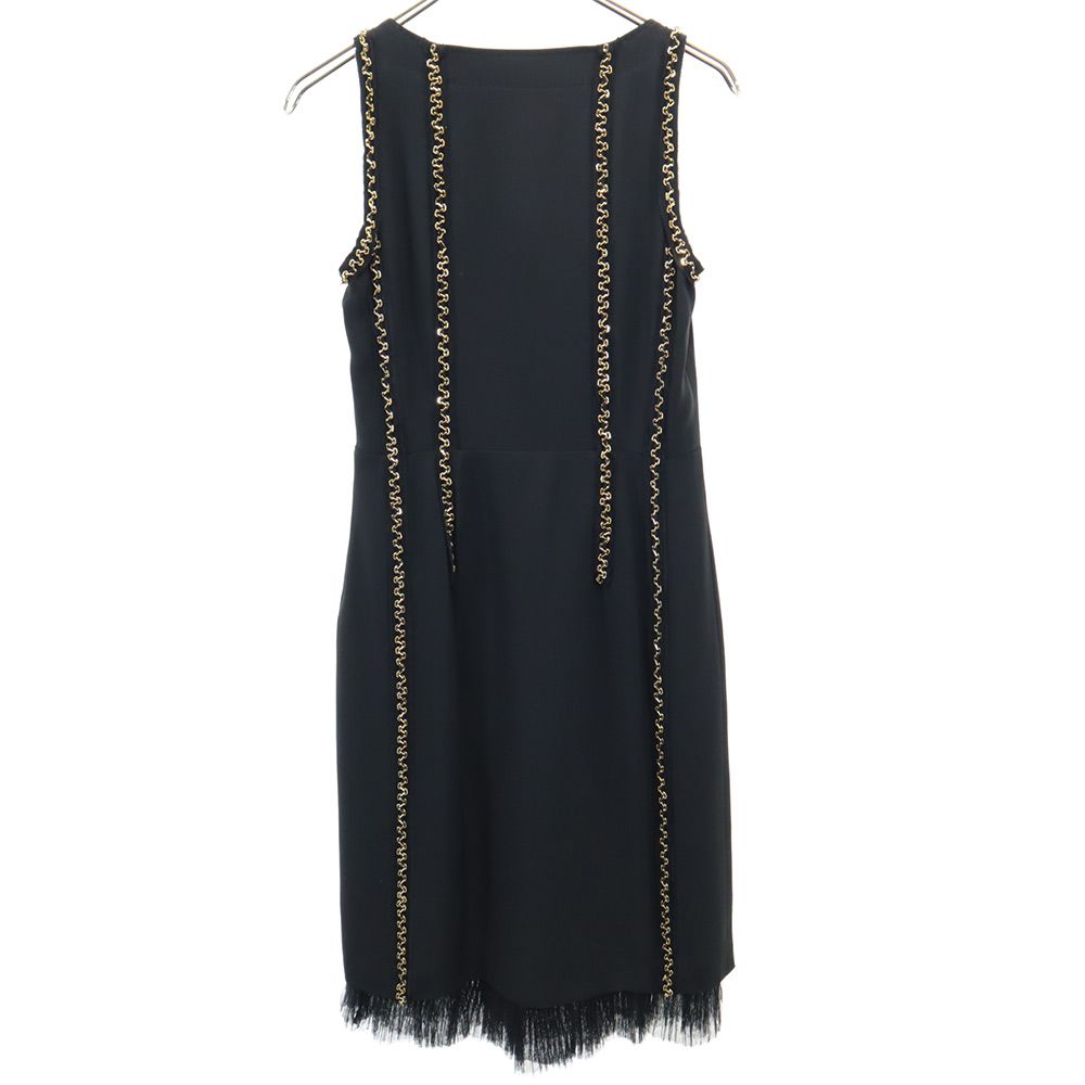 LOEWE ロエベ 膝丈ワンピース ブラック チェーン レディース