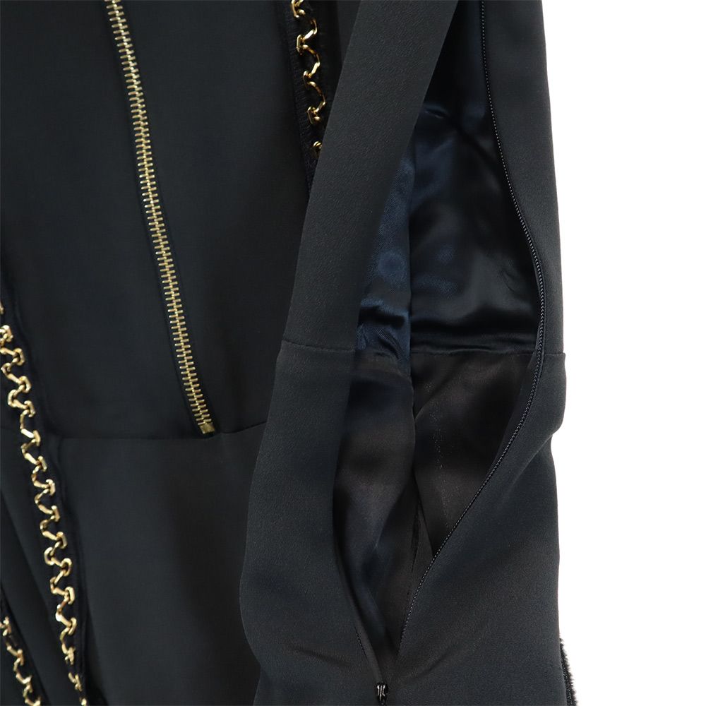 LOEWE ロエベ 膝丈ワンピース ブラック チェーン レディース