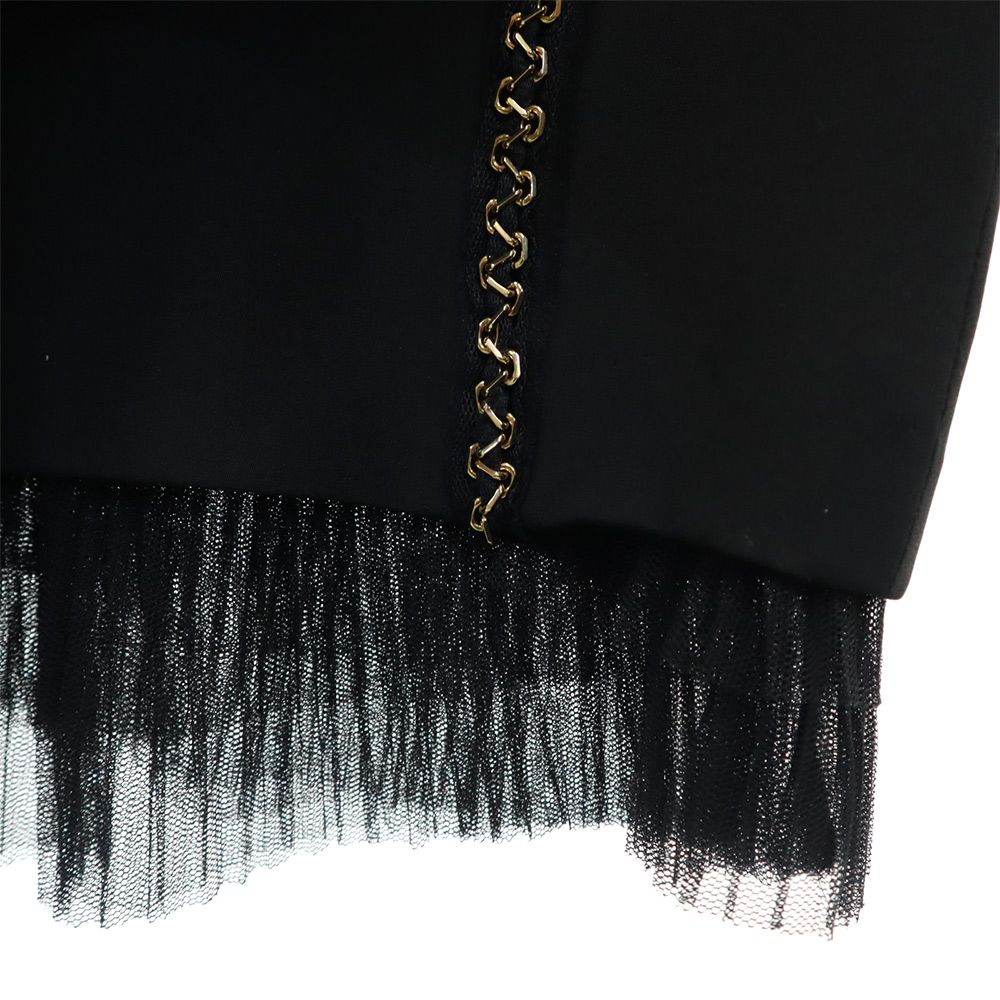 LOEWE ロエベ 膝丈ワンピース ブラック チェーン レディース