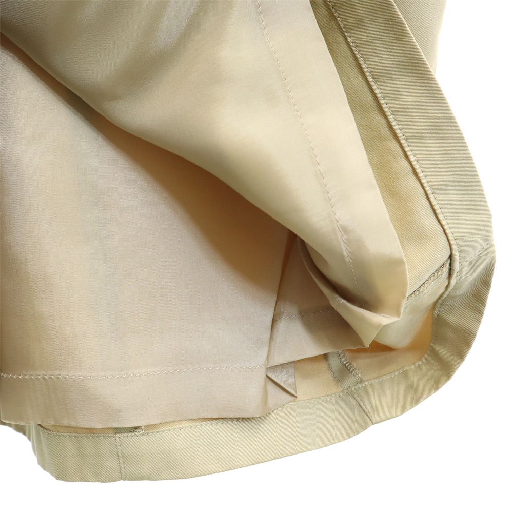 gomme ゴム 日本製 長袖 膝丈ワンピース ベージュ レディース