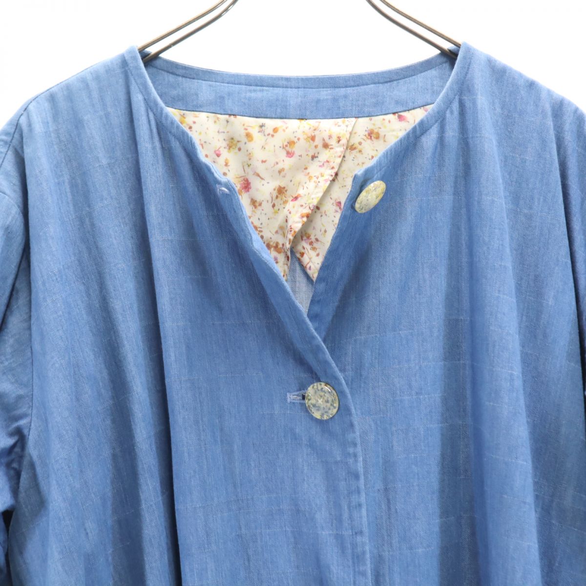 anseason アンシーズン アンリアレイジ 日本製 スプリングコート 38 ブルー系 レディース