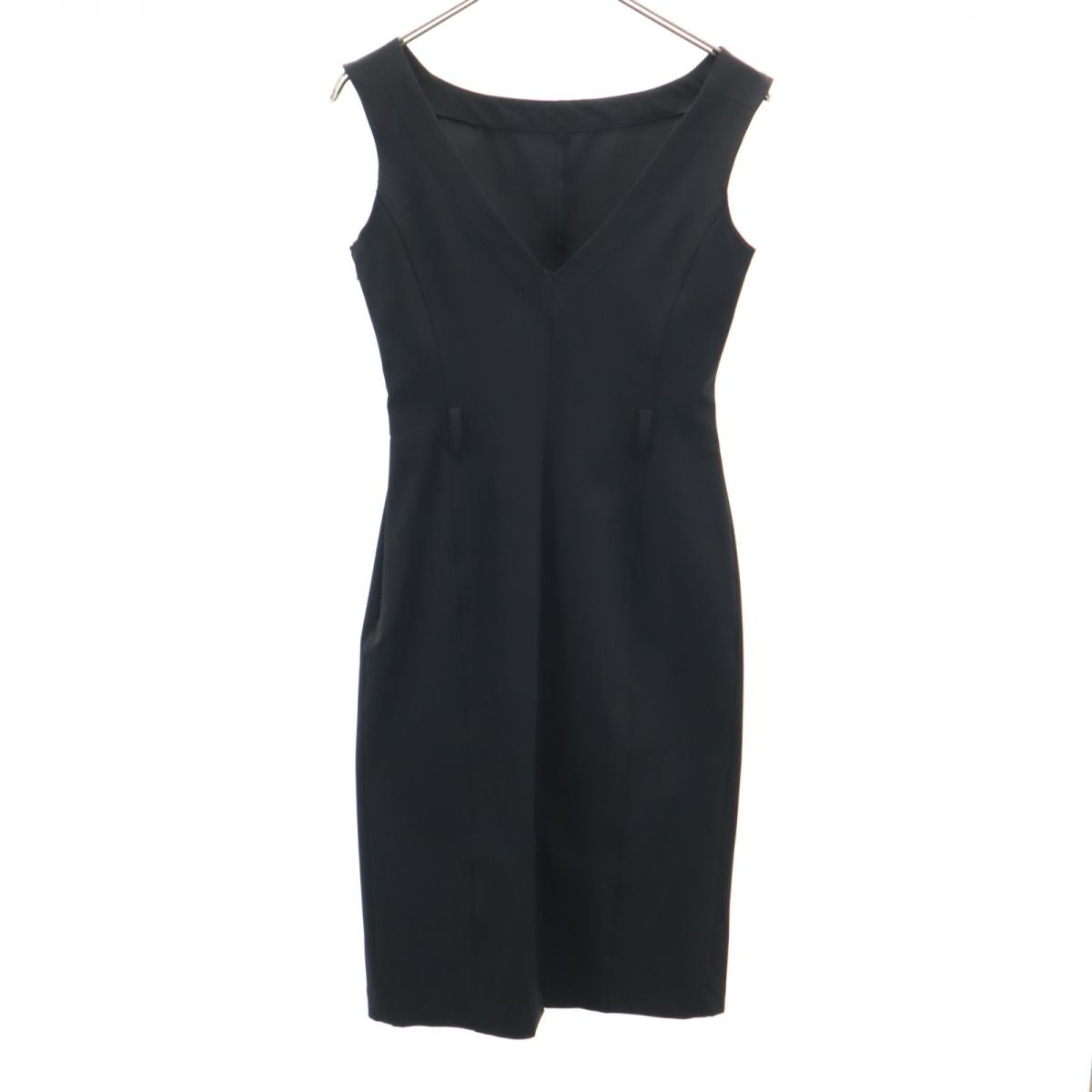 プラダ ノースリーブ ミニワンピース 40 ブラック PRADA レディース
