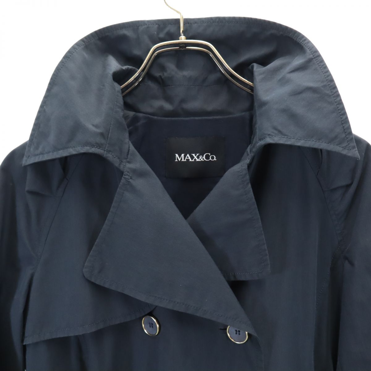 MAX&CO マックスアンドコー トレンチコート 38 ネイビー レディース