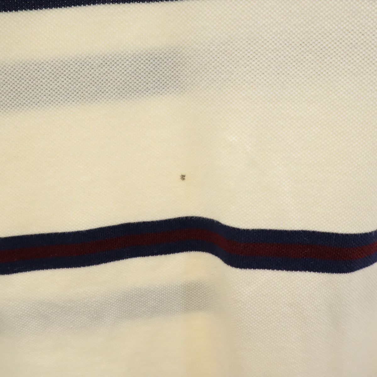 ポロバイラルフローレン ボーダー柄 長袖 ポロシャツ M ベージュ系 Polo by Ralph Lauren 鹿の子地 メンズ