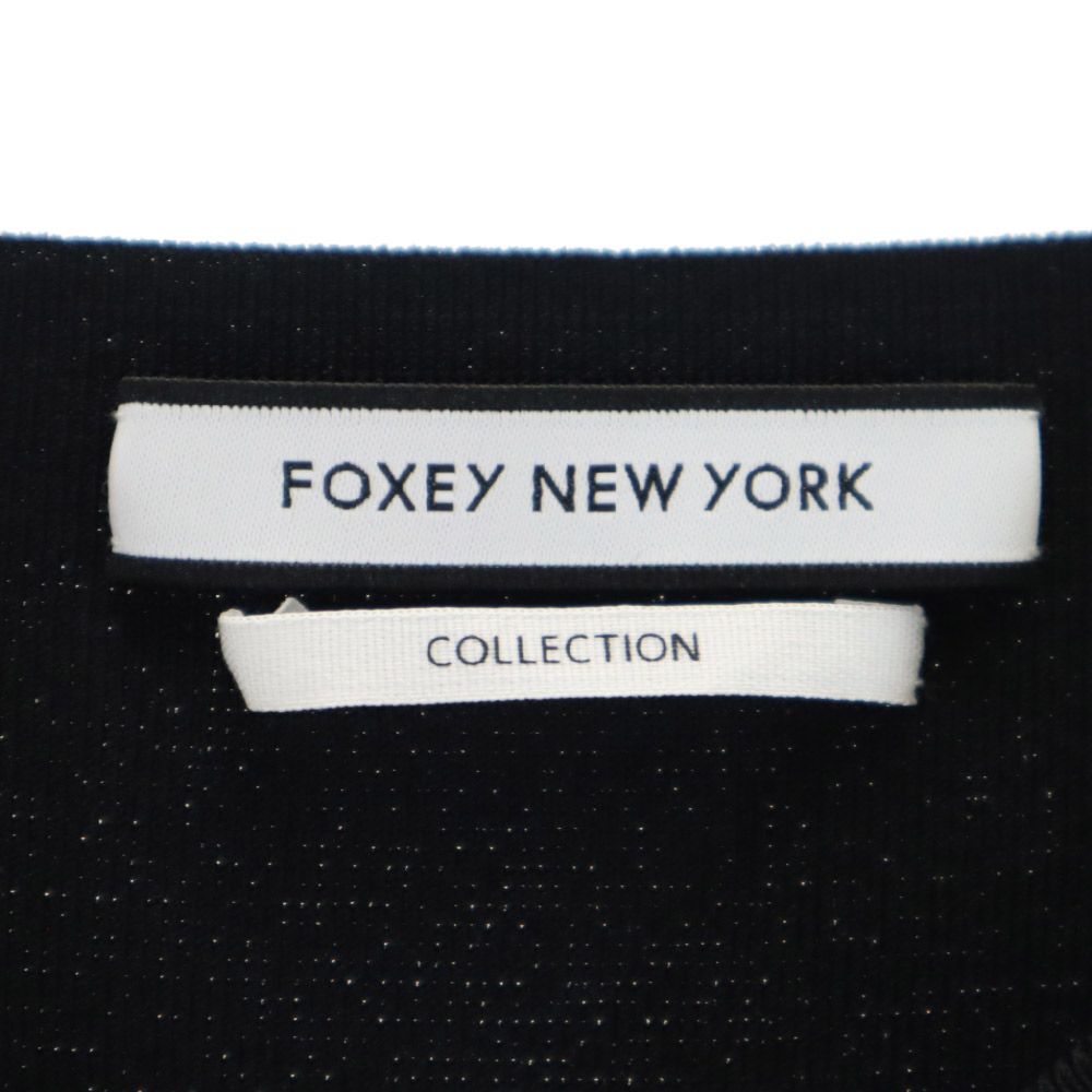 FOXEY NEW YORK フォクシー ニューヨーク 日本製 半袖 ワンピース 38 ブラック レディース