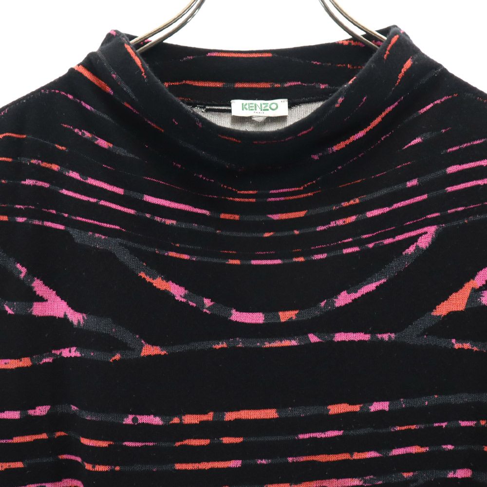 KENZO ケンゾー 総柄 半袖 ワンピース ブラック系 レディース