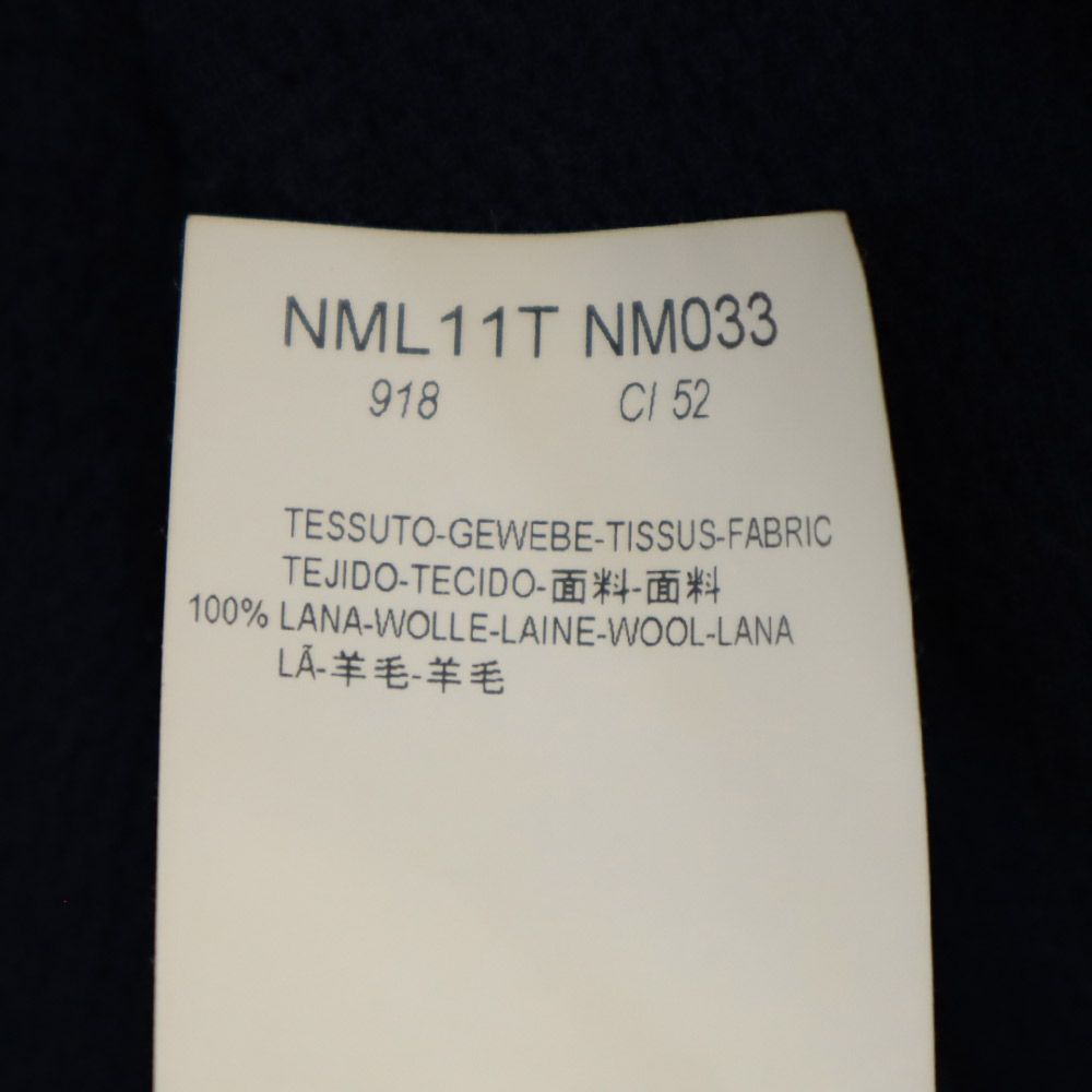 ARMANI COLLEZIONI アルマーニコレッツォーニ 長袖 ウール ノーカラーコート 38 ネイビー レディース