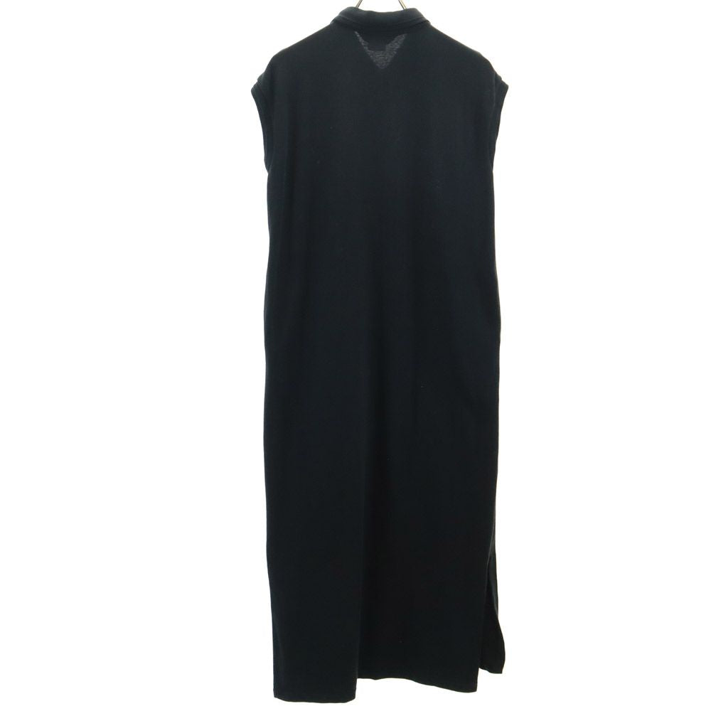 ユニオンランチ 日本製 ノースリーブ ポロシャツ ワンピース FREE ブラック系 UNION LAUNCH ロングスカート 鹿の子 レディース