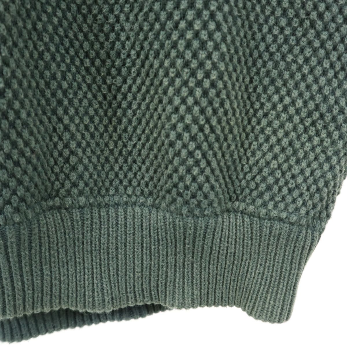 crepuscule クレプスキュール 日本製 コットン ニットベスト 3 グリーン メンズ