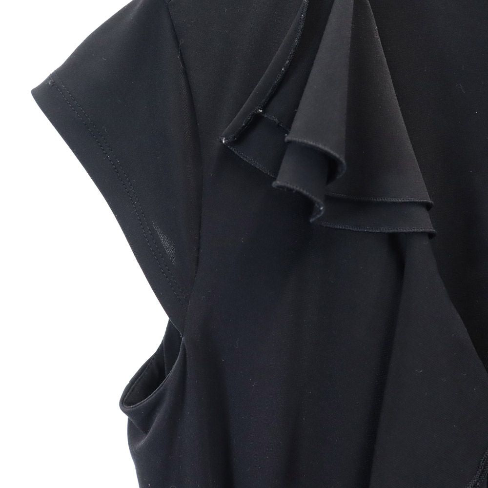 Calvin klein カルバンクライン 半袖 膝丈ワンピース 10 黒 フレンチスリーブ レディース