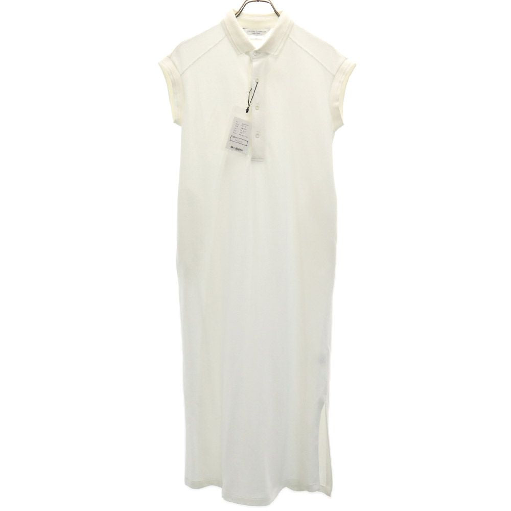 UNION LAUNCH ユニオンランチ 未使用 日本製 半袖 ポロ ロングワンピース F 白 レディース
