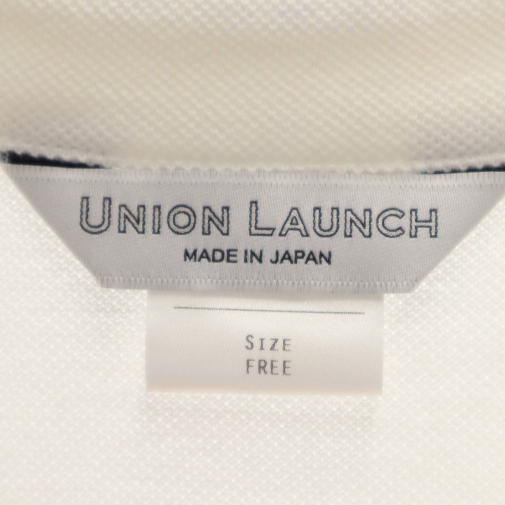 UNION LAUNCH ユニオンランチ 未使用 日本製 半袖 ポロ ロングワンピース F 白 レディース