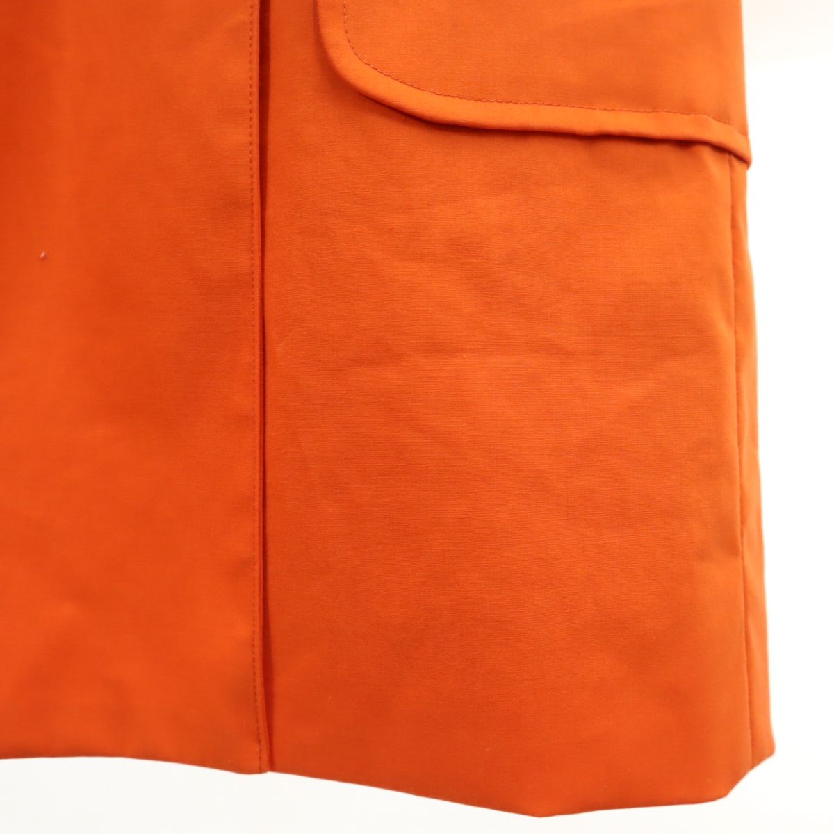 ランバンオンブルー ロングコート 38 オレンジ LANVIN en Bleu レディース