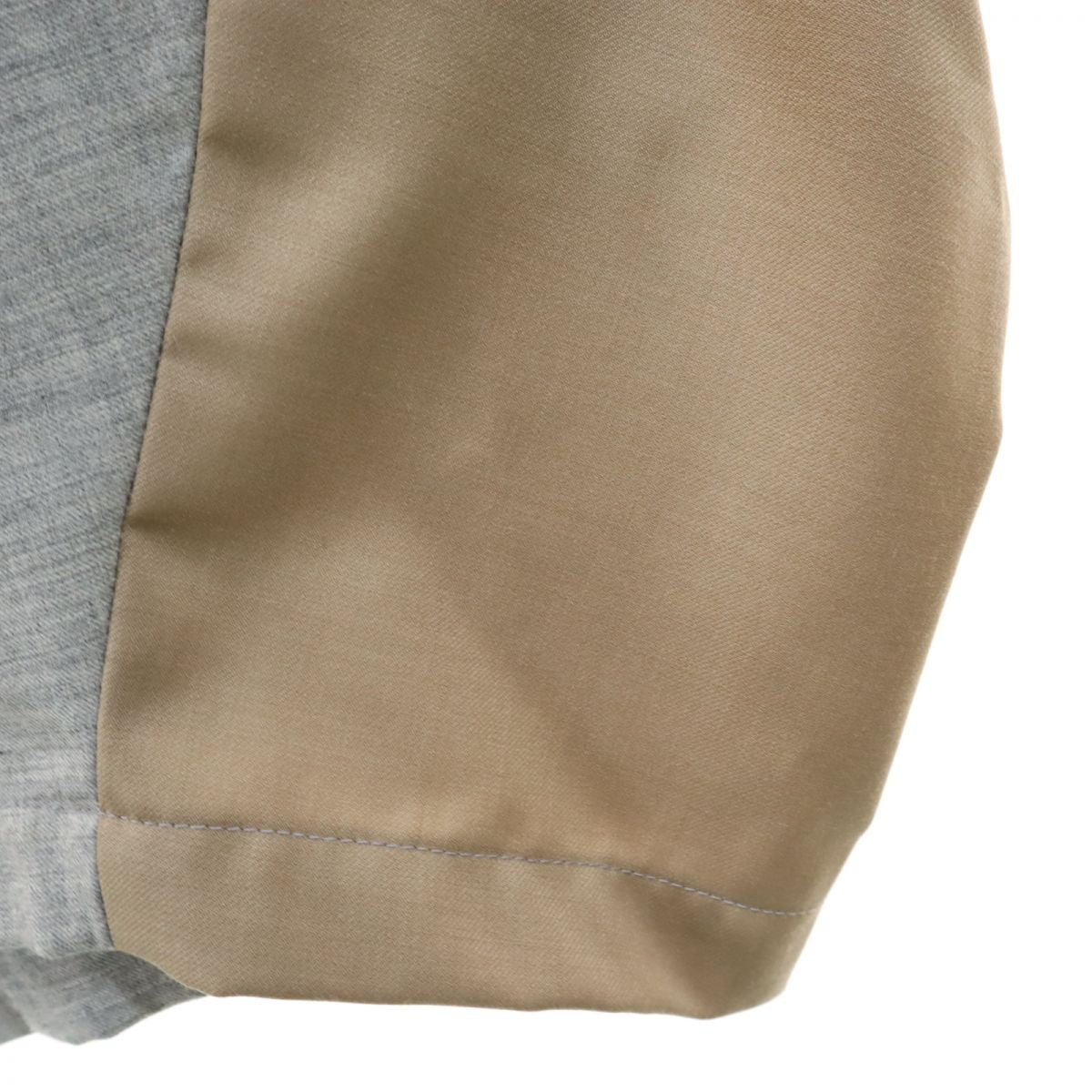 HENRIK VIBSKOV ヘンリックヴィブスコフ ウールブレンド 長袖 変形 膝丈ワンピース M グレー×黒 レディース