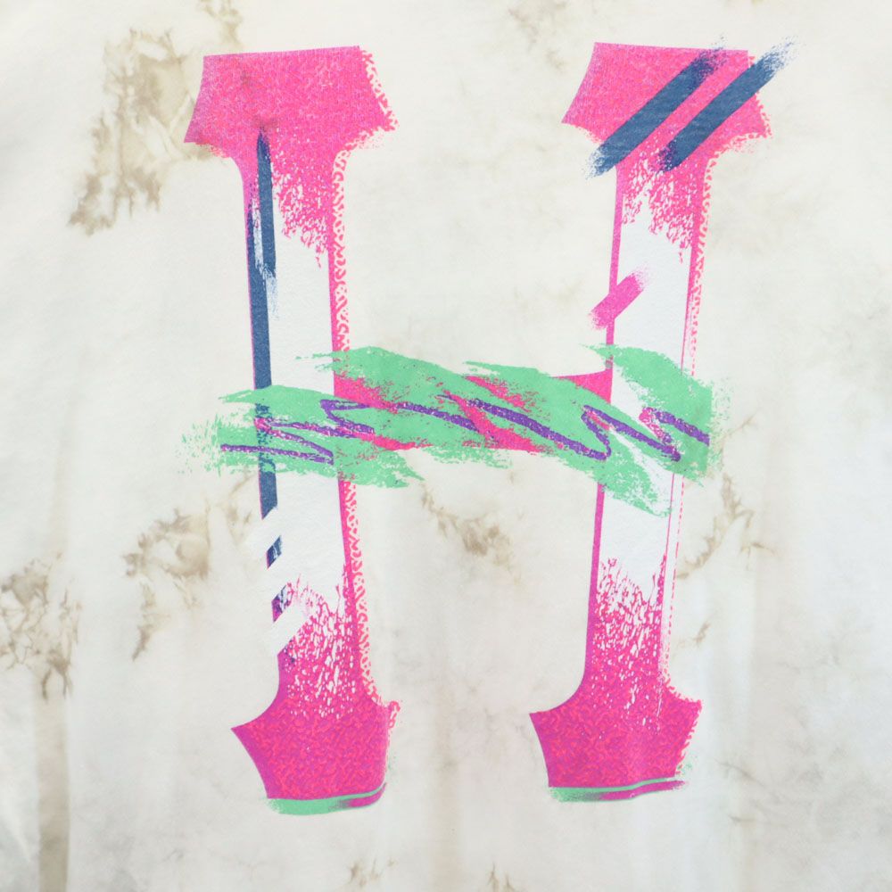 HUF ハフ バックプリント 半袖 Tシャツ L ホワイト系 メンズ