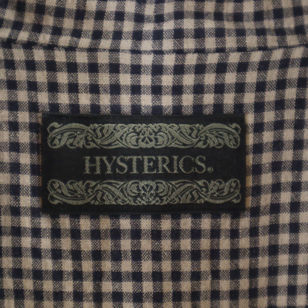 HYSTERIC ヒステリック 日本製 チェック柄 コート F ブラック系 レディース