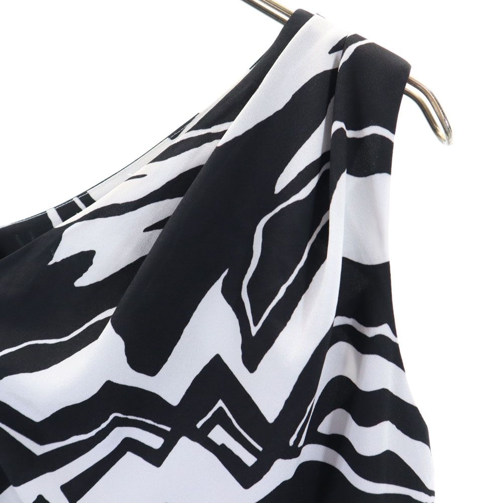 ARMANI EXCHANGE アルマーニエクスチェンジ 総柄 アシンメトリー ワンピース 2 ホワイト系 サイドジップ レディース