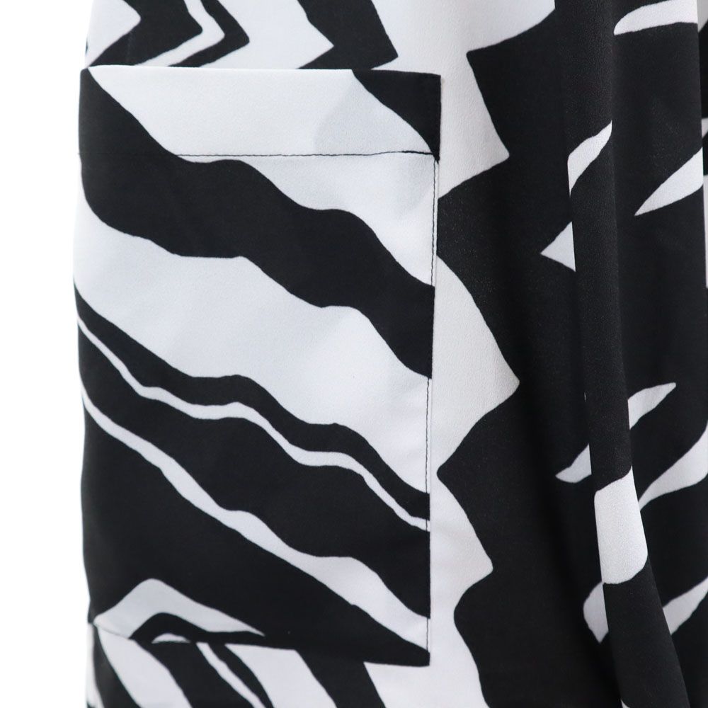 ARMANI EXCHANGE アルマーニエクスチェンジ 総柄 アシンメトリー ワンピース 2 ホワイト系 サイドジップ レディース