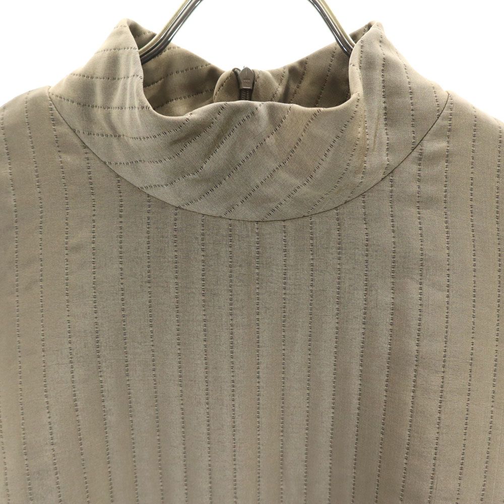 MAX MARA マックスマーラ イタリア製 ノースリーブ ワンピース 42 カーキ バックジップ レディース