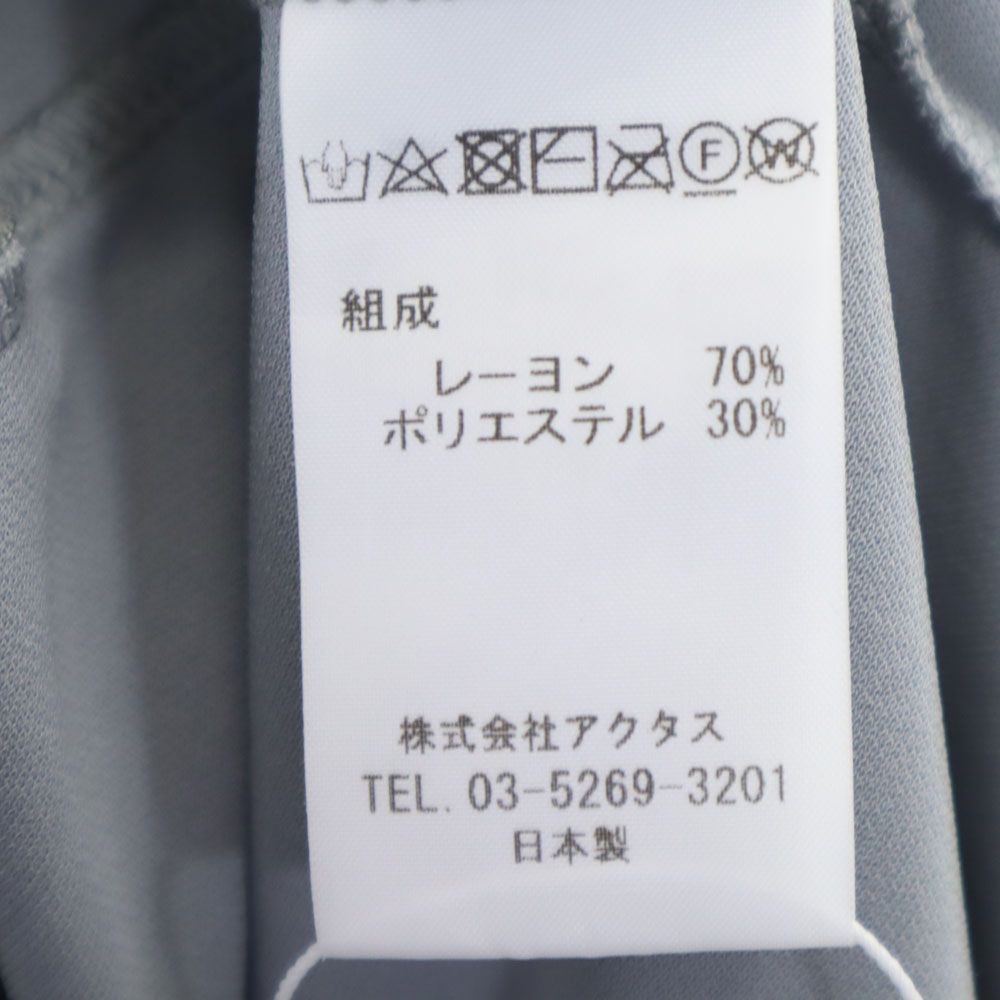 eauk オーク 日本製 ノースリーブ ワンピース 2 グレー バックジップ レディース