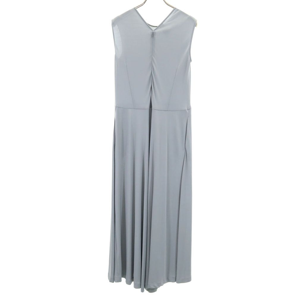 eauk オーク 日本製 ノースリーブ ワンピース 2 グレー バックジップ レディース