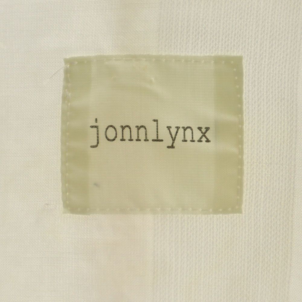 jonnlynx ジョンリンクス 日本製 リネンブレンド 半袖 ワンピース M ホワイト レディース
