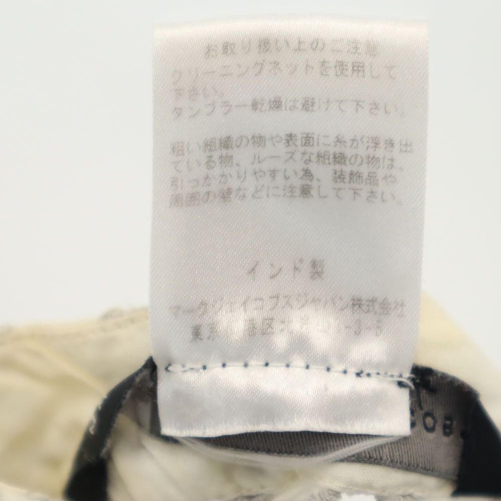 MARC BY MARC JACOBS マークバイマークジェイコブス 総柄 ノースリーブ 膝丈ワンピース ホワイト×グレー レディース