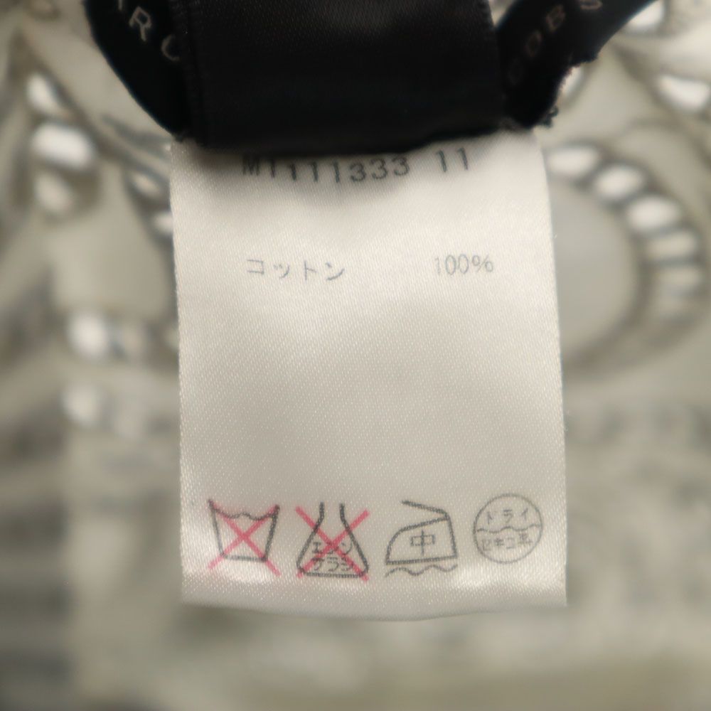 MARC BY MARC JACOBS マークバイマークジェイコブス 総柄 ノースリーブ 膝丈ワンピース ホワイト×グレー レディース